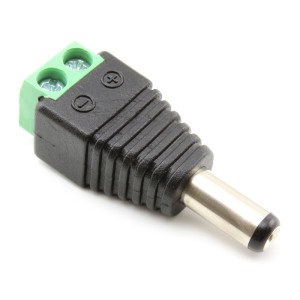 Male DC 2.1mm Power Adapter Plug to Screw Terminal Block